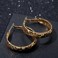 Серьги-кольца &laquo;Геометрия&raquo; неровные линии, цвет золото, d=3,5