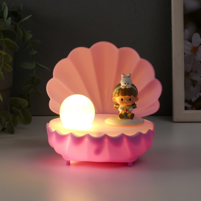 Сувенир пластик свет Сувенир пластик свет "Малыш в ракушке" МИКС 11,5х10х11,5 см