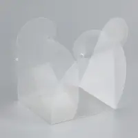 Складная прозрачная коробка из PVC, для упаковки подарков, 6.3&times;6.3&times;4 см