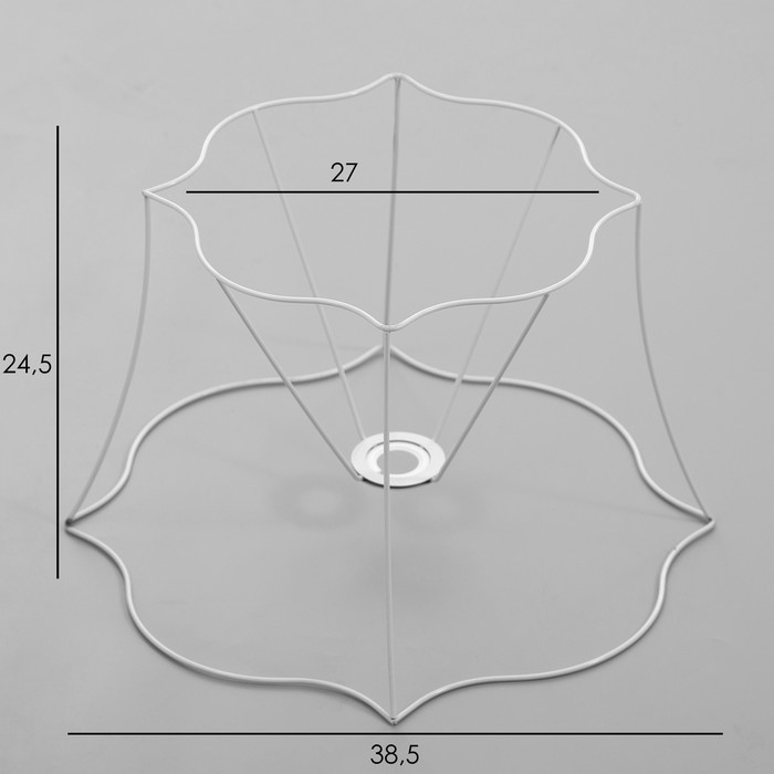 Каркас-основа абажура для торшера "Силуэт" Е27 39х39х26см