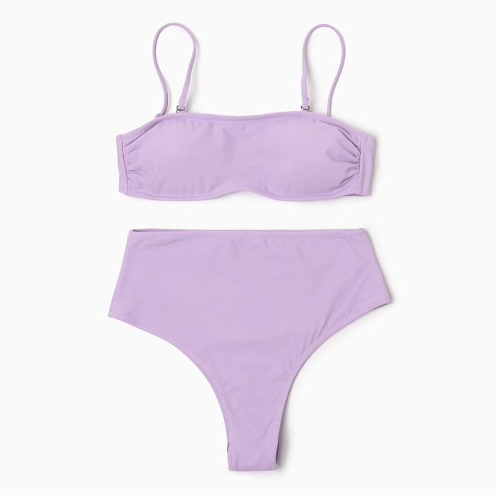 Купальник женский раздельный MINAKU с топом цвет лиловый, размер 44