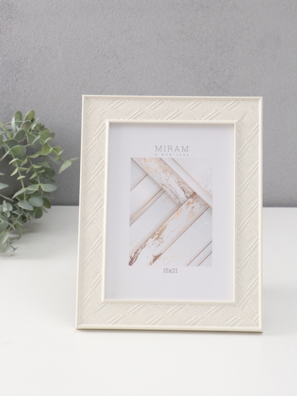 Фоторамка пластик "МИРАМ" 15х21 см, бежевый