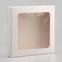 Коробка самосборная, белая, 16&times;16&times;3 см