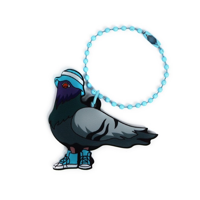 Брелок для ключей акриловый на цепочке &laquo;Голубь&raquo;, 5 х 8.7 см