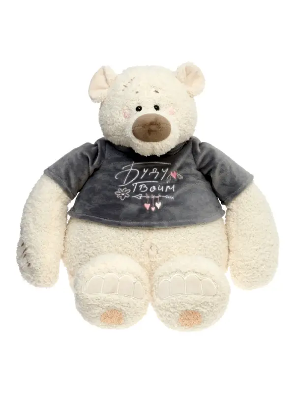 Мягкая игрушка "Медведь Тато в графитовой майке", 37 см ММТато/38/гр