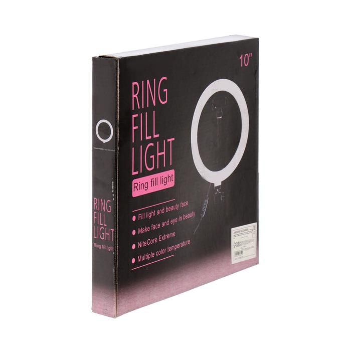 Светодиодная кольцевая лампа на штативе Luazon SNP098, 10" (26 см), 20 Вт, штатив 27-85 см