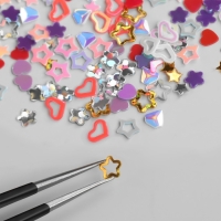 Пайетки для декора ногтей &laquo;Ассорти&raquo;, 12 ячеек, разноцветные