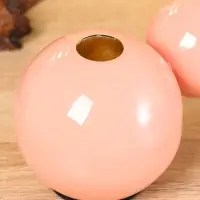 Подсвечник на 3 свечи &laquo;Бусы&raquo;, с 7 сферами, 44&times;8&times;8 см, пудровый