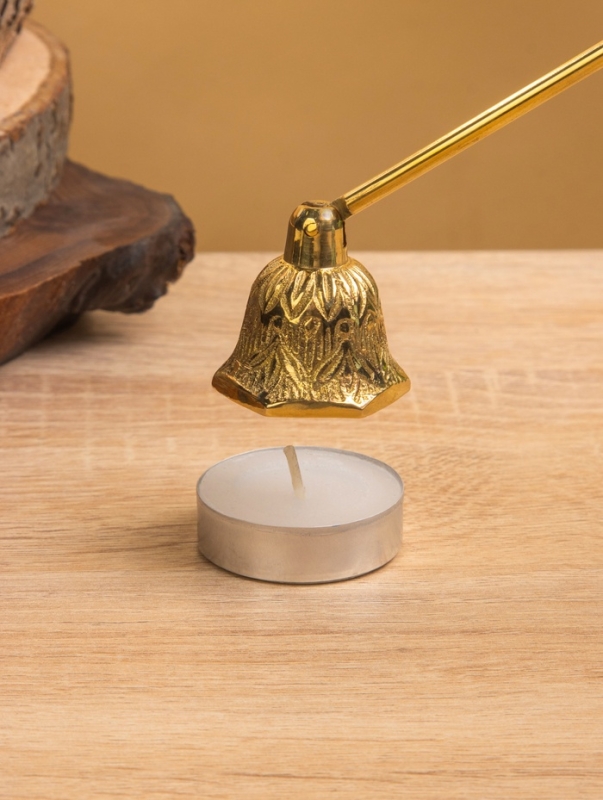 Гаситель для свечей &laquo;Колокольчик&raquo;, латунь, 25 см