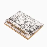 Блокнотик плетеный, 48 листов, 14х18х2 см, цв. чёрно-белый