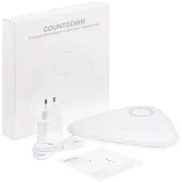 Станция беспроводной зарядки с антистрессом Countdown, белая