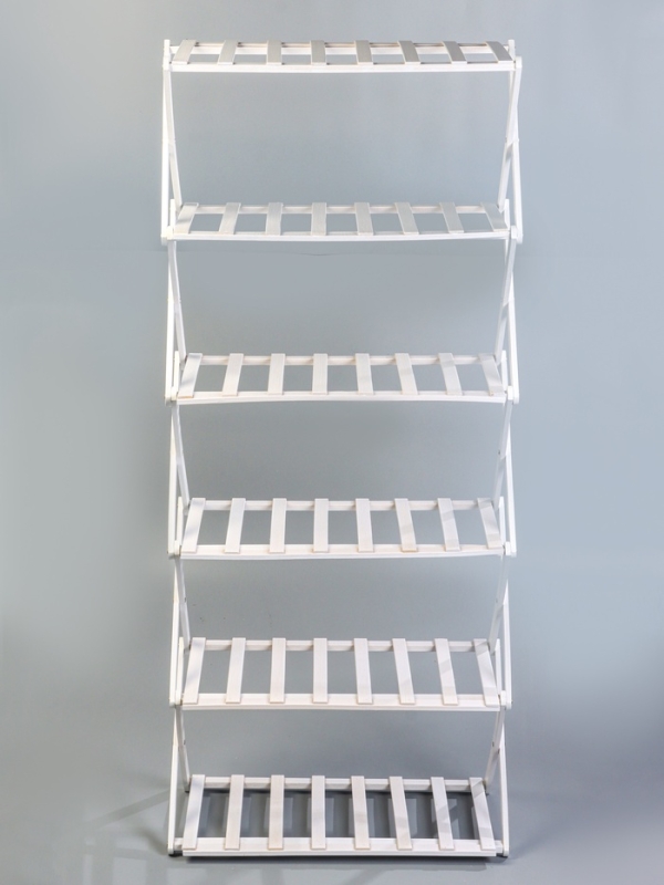 Подставка для цветов Greengo, 6 полок, 50 &times; 25 &times; 110 см, напольная, бамбук, белая