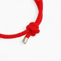 Браслет-оберег "Красная нить" узел, 5мм, 15-28 см, затяжка, цвет красный