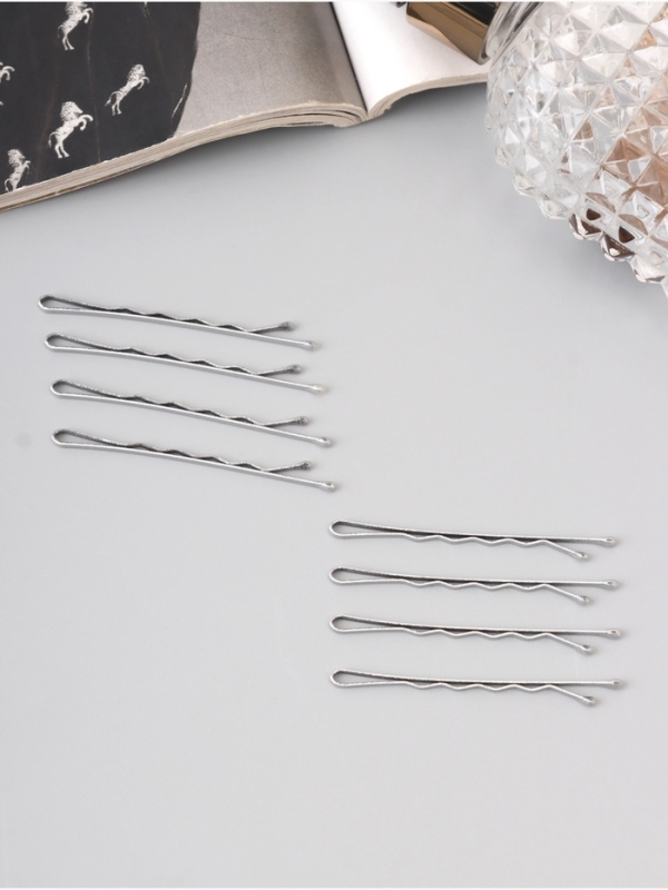 Невидимка для волос «Валери», набор 60 шт., 4.5 см, серебро Невидимка для волос «Валери», набор 60 шт., 4.5 см, серебро