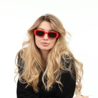 Очки солнцезащитные "OneSun", uv 400, дужка 14 см, ширина 14.5 см, линза 4 х 6.5 см, красные Очки солнцезащитные "OneSun", uv 400, дужка 14 см, ширина 14.5 см, линза 4 х 6.5 см, красные