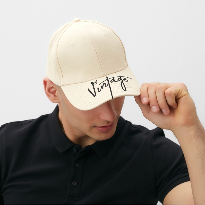 Кепка MINAKU Кепка MINAKU "Винтаж", цвет бежевый, размер 56-58