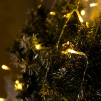 Светодиодная фигура &laquo;Ёлка&raquo; 3.5 м, пластик, 9 нитей, 220 В, свечение тёплое белое