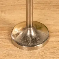 Подсвечник "Модэст" 8х8х23 см, алюминий, цв. серебро