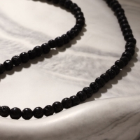 Бусины на нити шар №4 «Лава», цвет чёрный (87 бусин) Бусины на нити шар №4 «Лава», цвет чёрный (87 бусин)