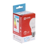 Лампа светодиодная IN HOME LED-A60-VC, Е27, 12 Вт, 230 В, 6500 К, 1140 Лм Лампа светодиодная IN HOME LED-A60-VC, Е27, 12 Вт, 230 В, 6500 К, 1140 Лм