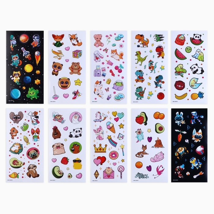 Большой набор для создания акриловых брелоков с наклейками Большой набор для создания акриловых брелоков с наклейками