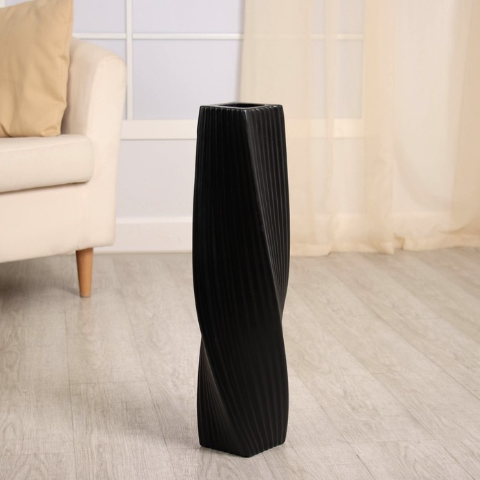 Ваза керамика напольная Ваза керамика напольная "Теренс" 58 см, чёрный