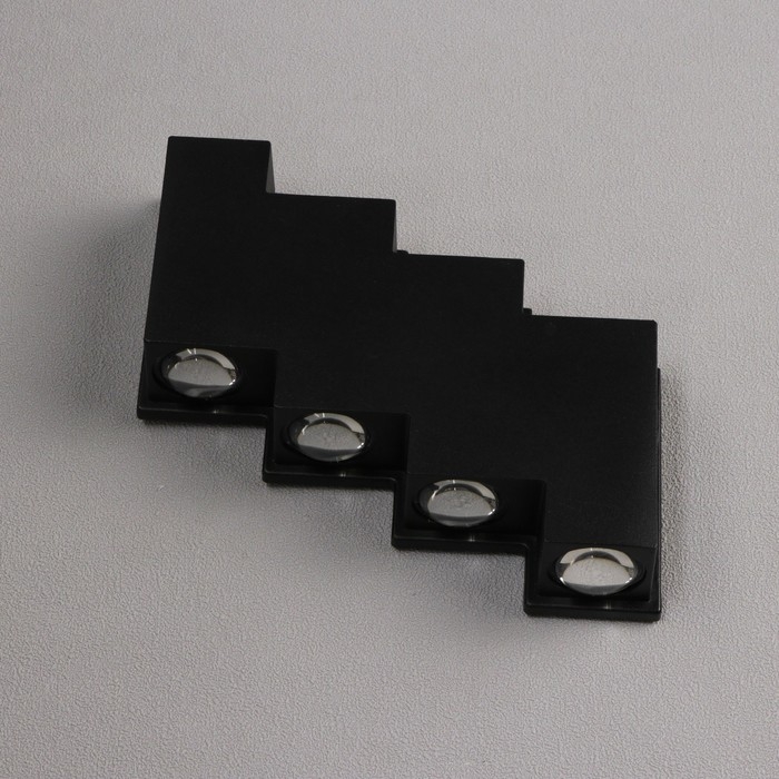 Светильник фасадный &laquo;Луч&raquo;, FSD-012, 8 Вт, 3000К, 4 луча, IP65, 220 В, металл, черный