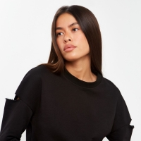 Свитшот женский с разрезами MIST размер 40-42, цвет чёрный Свитшот женский с разрезами MIST размер 40-42, цвет чёрный