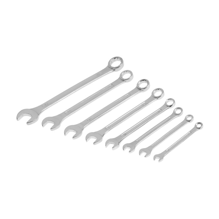 Набор ключей комбинированных в холдере ТУНДРА, хромированные, 6 - 17 мм, 8 шт.