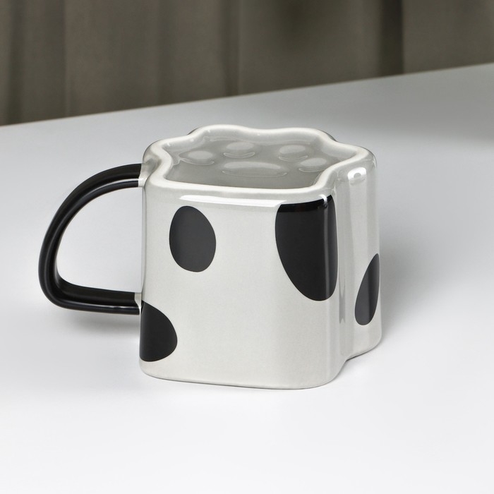 Кружка керамическая &laquo;Лапа тигра&raquo;, 350 мл, цвет серый