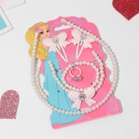 Комплект детский &laquo;Выбражулька&raquo; 6 предметов, бантик, цвет белый