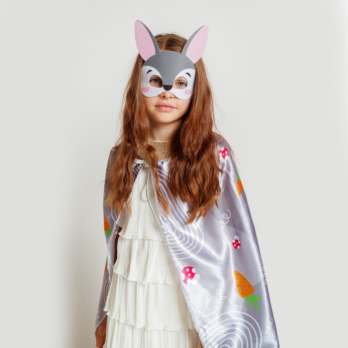 Карнавальный набор &laquo;Озорной зайка&raquo;: плащ, маска