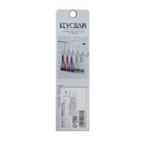 Кабель брелок 3 в 1, MicroUSB/Type-C/Lightning - USB, 2.4 А, синий