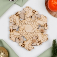 Подставка под горячее &laquo;Удачи и мира&raquo;, D=20 см, можжевельник