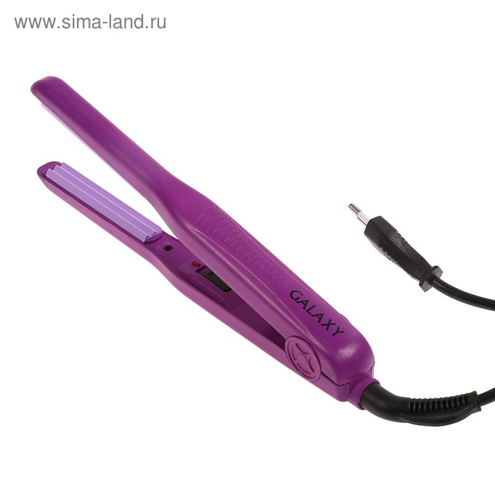 Щипцы-гофре Galaxy GL 4500, 30 Вт, до 200&deg;С, керамика, пластины 86 х 13 мм, фиолетовые