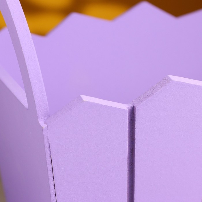 Кашпо деревянное 25×16×17 см Кашпо деревянное 25×16×17 см "Мария", ручки боковые, МДФ, Фиолетовый