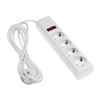 Сетевой фильтр Юнивольт, 4 гнезда, 3 м, 10 А, 2200 Вт, с з/к, белый