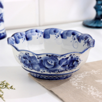 Салатник &laquo;Грань&raquo;, гжель