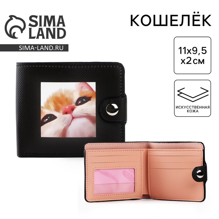 Кошелёк-книжка &laquo;Котик&raquo;, 11х9.5х2 см