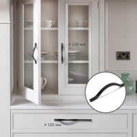 Ручка-скоба CAPPIO RSC040, м/о 192 мм, цвет черный Ручка-скоба CAPPIO RSC040, м/о 192 мм, цвет черный