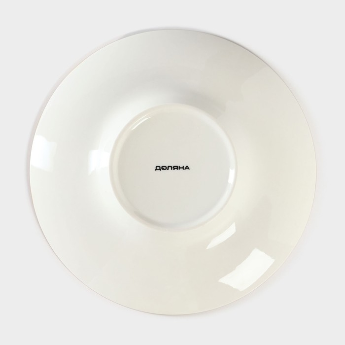 Тарелка фарфоровая для пасты Доляна &laquo;Космос&raquo;, 150 мл, d=21 см, цвет белый