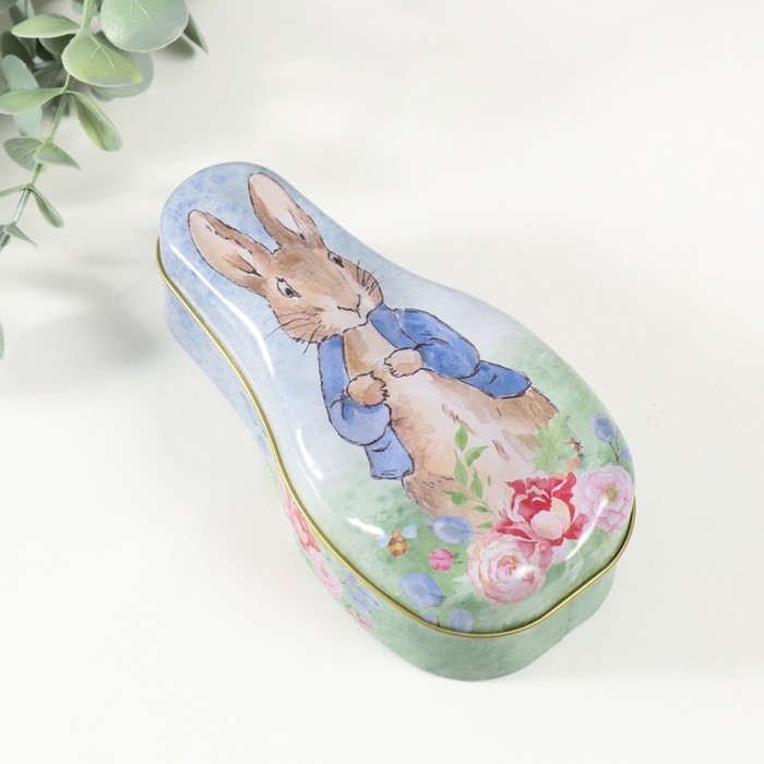 Шкатулка металл "Заяц стесняшка" 14,5х7х5 см