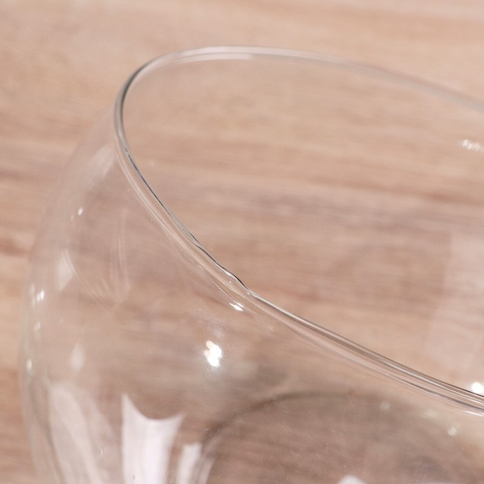 Ваза "Анабель" шаровая с косым резом d-19х14,5 см, V=1,5 л, микс прозрачная