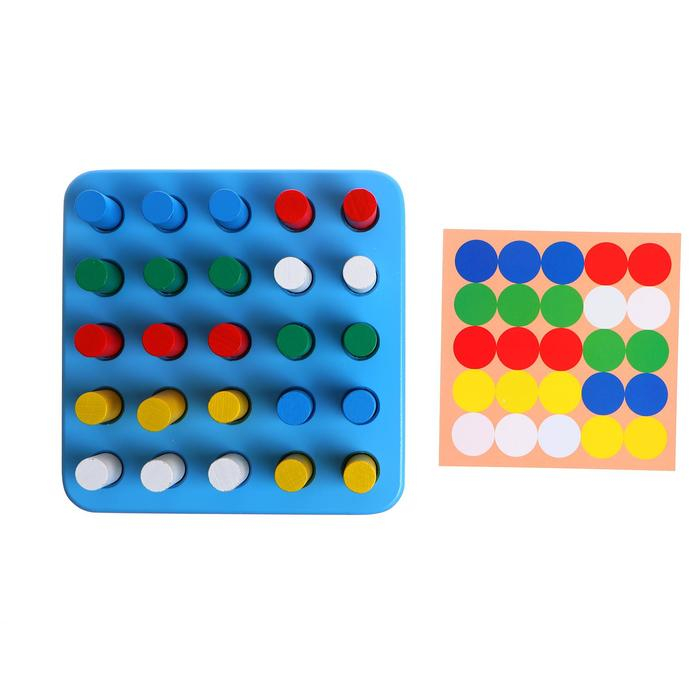 Мозаика деревянная &laquo;Весёлые столбики&raquo; 25 элементов