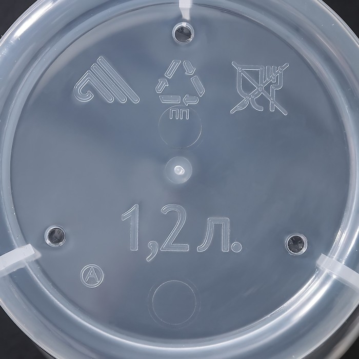 Горшок для орхидей с поддоном, 1.2 л, пластиковый, прозрачный, МИКС