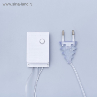 Гирлянда &laquo;Нить&raquo; 4 м с насадками &laquo;Сердце проволока&raquo;, IP20, прозрачная нить, 20 LED, свечение тёплое белое, 8 режимов, 220 В