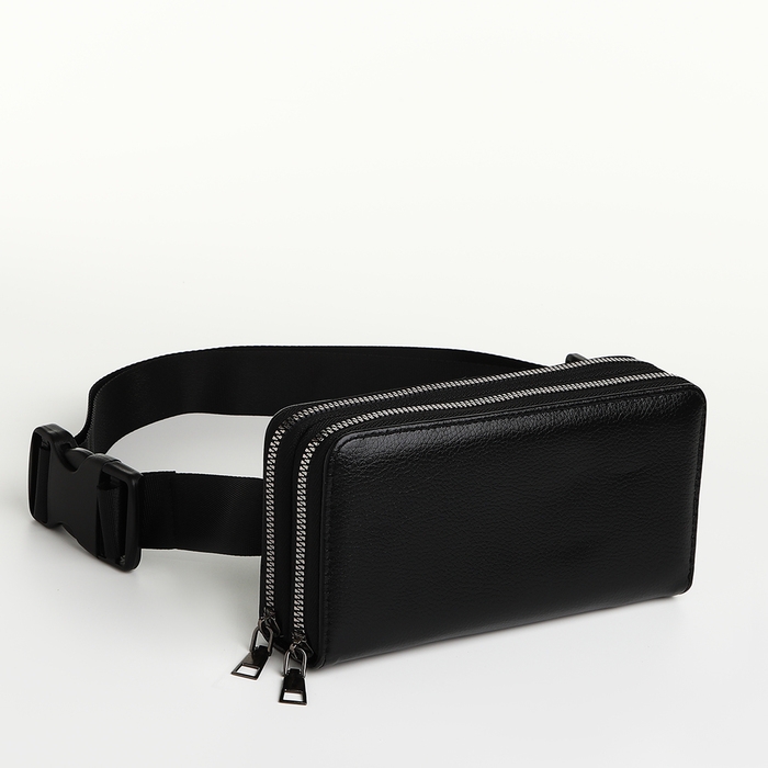 Портмоне-клатч мужской на молнии TEXTURA, цвет чёрный Портмоне-клатч мужской на молнии TEXTURA, цвет чёрный