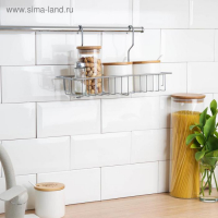 Полка для рейлинга прямоугольная, 1 ярус, 30×12×20,5 см, d=25 мм, цвет хром Полка для рейлинга прямоугольная, 1 ярус, 30×12×20,5 см, d=25 мм, цвет хром