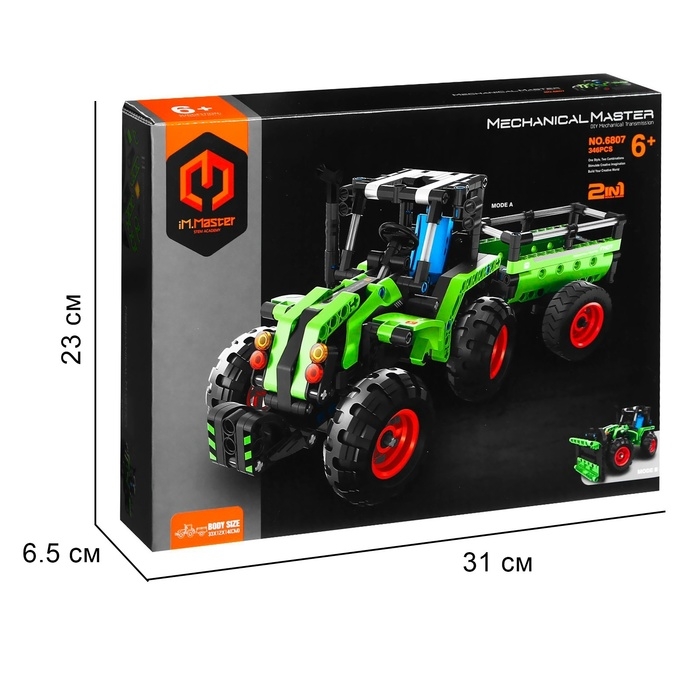 Конструктор Техно &laquo;Сельхоз трактор&raquo;, 2 варианта сборки, 346 деталей