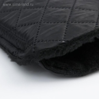 Варежки-муфты на ручку коляски, 2 шт., стеганные, цвет черный